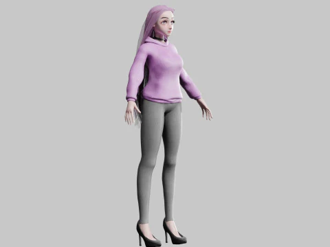 Mulher bastante padr&atilde;o V32217 Modelo 3D