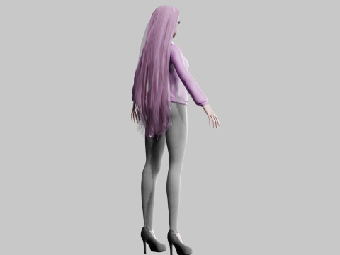 Pretty Standard Woman V32217 3D Model