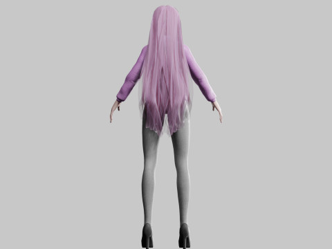 Pretty Standard Woman V32217 3D Model