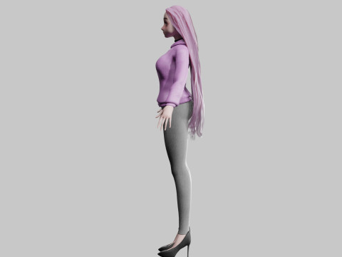Pretty Standard Woman V32217 3D Model