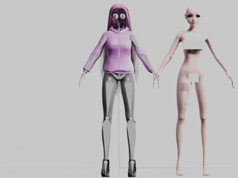 Mulher bastante padr&atilde;o V32217 Modelo 3D