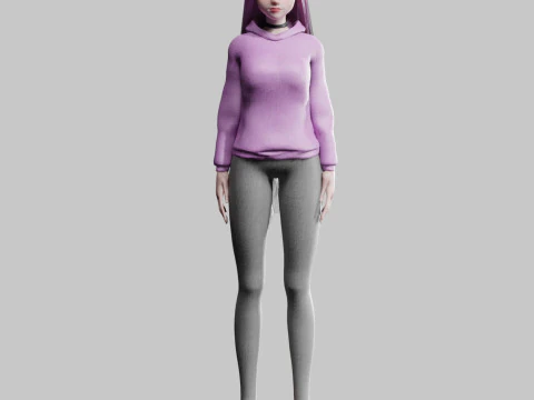 Mulher bastante padr&atilde;o V32217 Modelo 3D