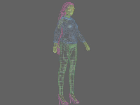 Pretty Standard Woman V32217 3D Model
