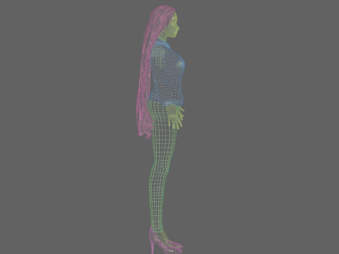 Pretty Standard Woman V32217 3D Model