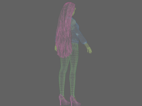 Pretty Standard Woman V32217 3D Model