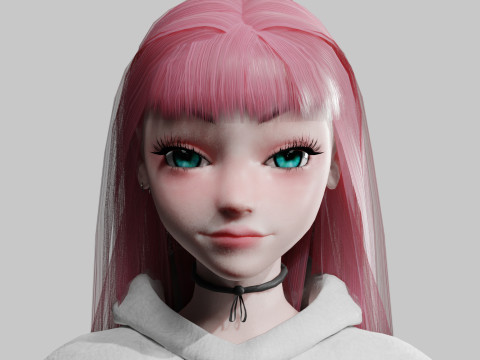 Pretty stylized woman V29220 3D मॉडल