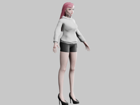 Pretty stylized woman V29220 3D मॉडल