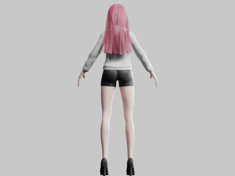 Pretty stylized woman V29220 3D मॉडल