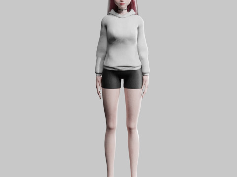 Pretty stylized woman V29220 3D मॉडल