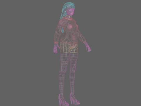 Pretty stylized woman V29220 3D मॉडल