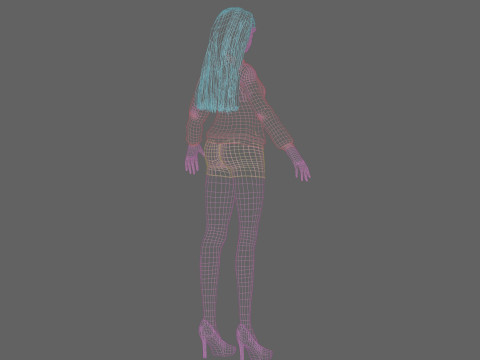 Pretty stylized woman V29220 3D मॉडल
