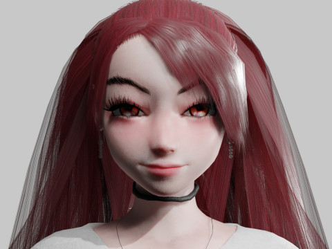 Pretty teen Woman V30741 3D Model