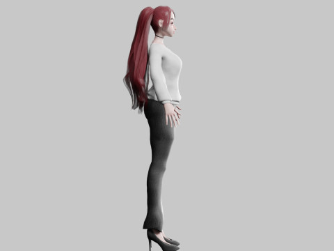 Pretty teen Woman V30741 3D Model