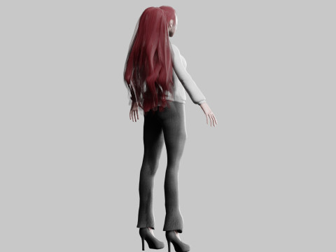 Pretty teen Woman V30741 3D Model