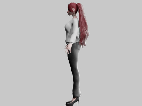 Pretty teen Woman V30741 3D Model