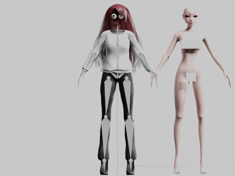 Pretty teen Woman V30741 3D Model