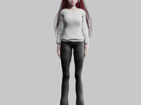 Pretty teen Woman V30741 3D Model
