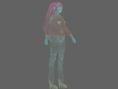 Pretty teen Woman V30741 3D Model