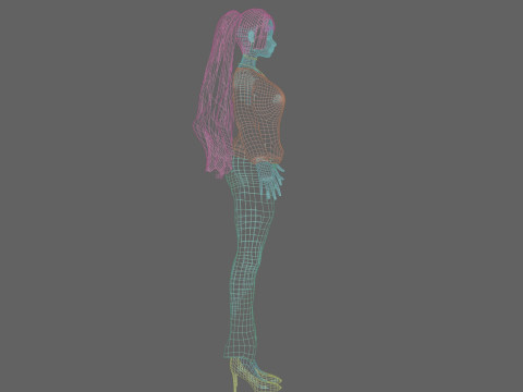 Pretty teen Woman V30741 3D Model