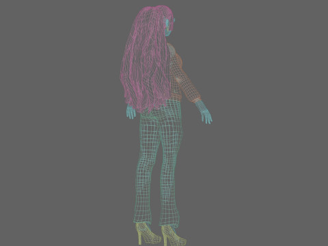 Pretty teen Woman V30741 3D Model