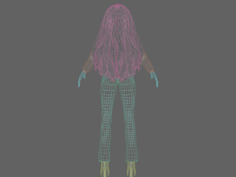 Pretty teen Woman V30741 3D Model