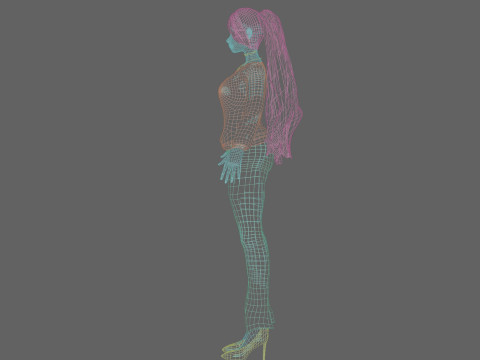 Pretty teen Woman V30741 3D Model