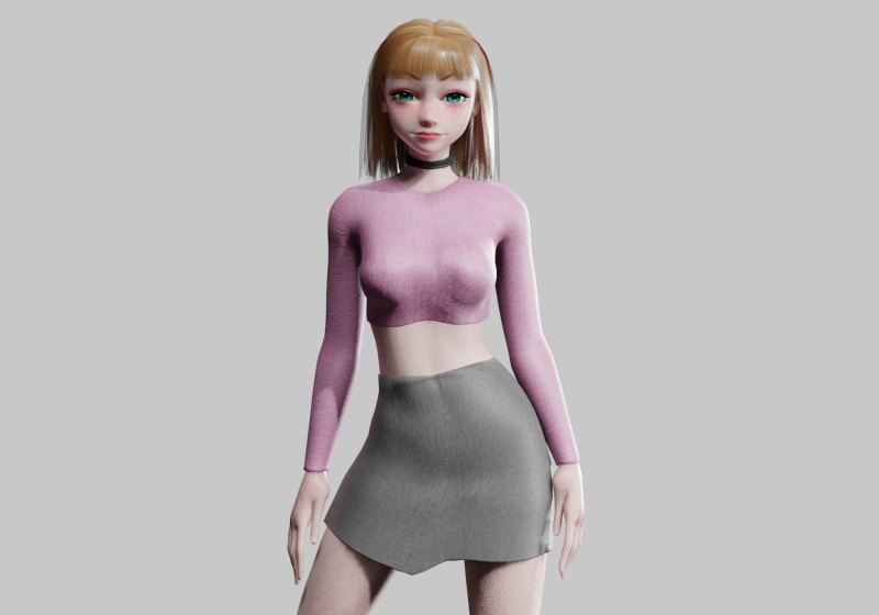 Pretty Young woman V26756 3D Modell .c4d .max .obj .3ds .fbx .stl .blend
