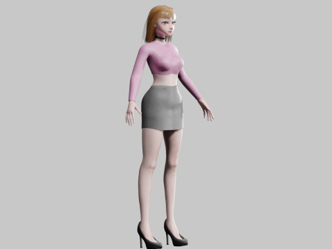 Pretty Young woman V26756 3D Modell