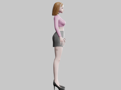 Pretty Young woman V26756 3D Modell