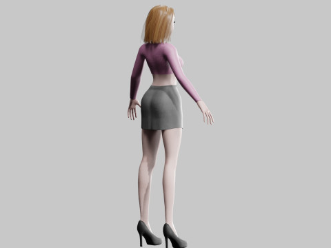 Pretty Young woman V26756 3D Modell