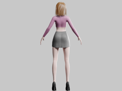 Pretty Young woman V26756 3D Modell