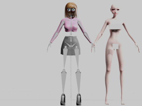 Pretty Young woman V26756 3D Modell