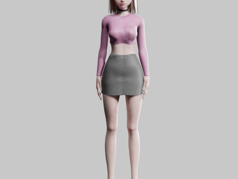 Pretty Young woman V26756 3D Modell