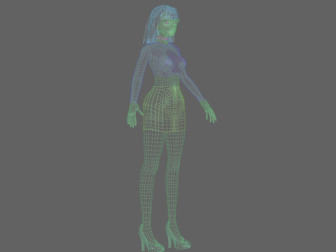 Pretty Young woman V26756 3D Modell