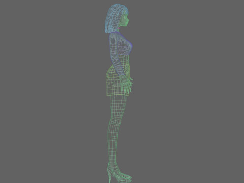Pretty Young woman V26756 3D Modell
