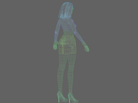 Pretty Young woman V26756 3D Modell