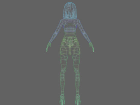 Pretty Young woman V26756 3D Modell