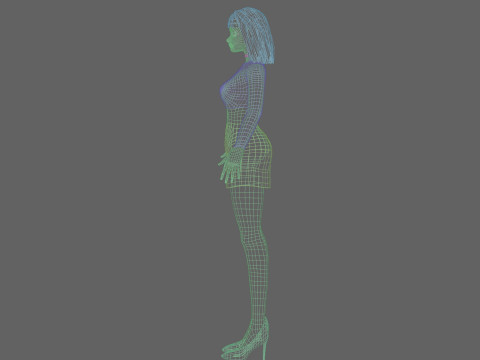 Pretty Young woman V26756 3D Modell