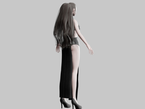 Standard cute Woman V28629 3D 模型