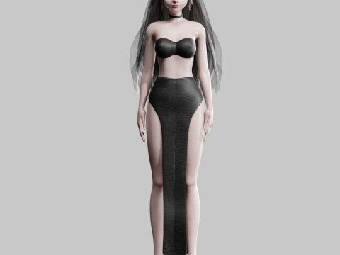 Standard cute Woman V28629 3D 模型