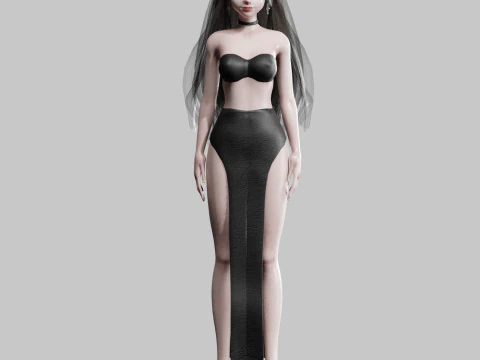 Standard cute Woman V28629 3D Model