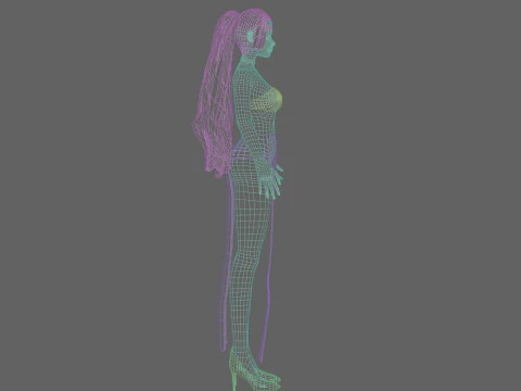 Standard cute Woman V28629 3D Model
