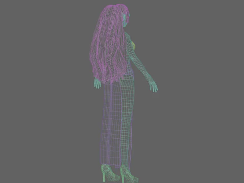 Standard cute Woman V28629 3D Model