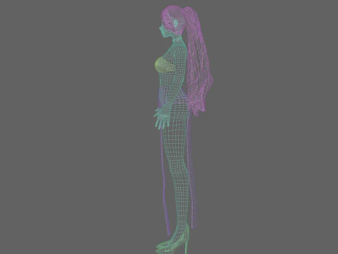 Standard cute Woman V28629 3D Model