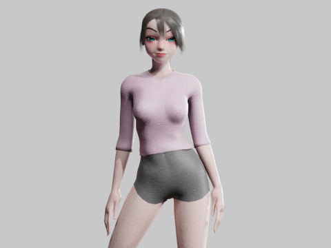 Standard Pretty woman V19877 Model 3D