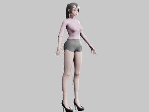 Standard Pretty woman V19877 3D Model