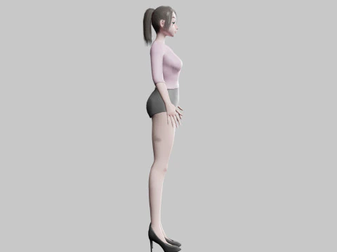 Standard Pretty woman V19877 3D Model