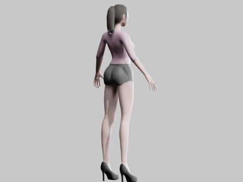 Standard Pretty woman V19877 3D Model