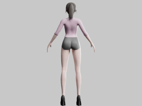 Standard Pretty woman V19877 3D Model