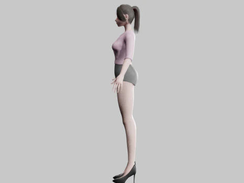 Standard Pretty woman V19877 3D Model